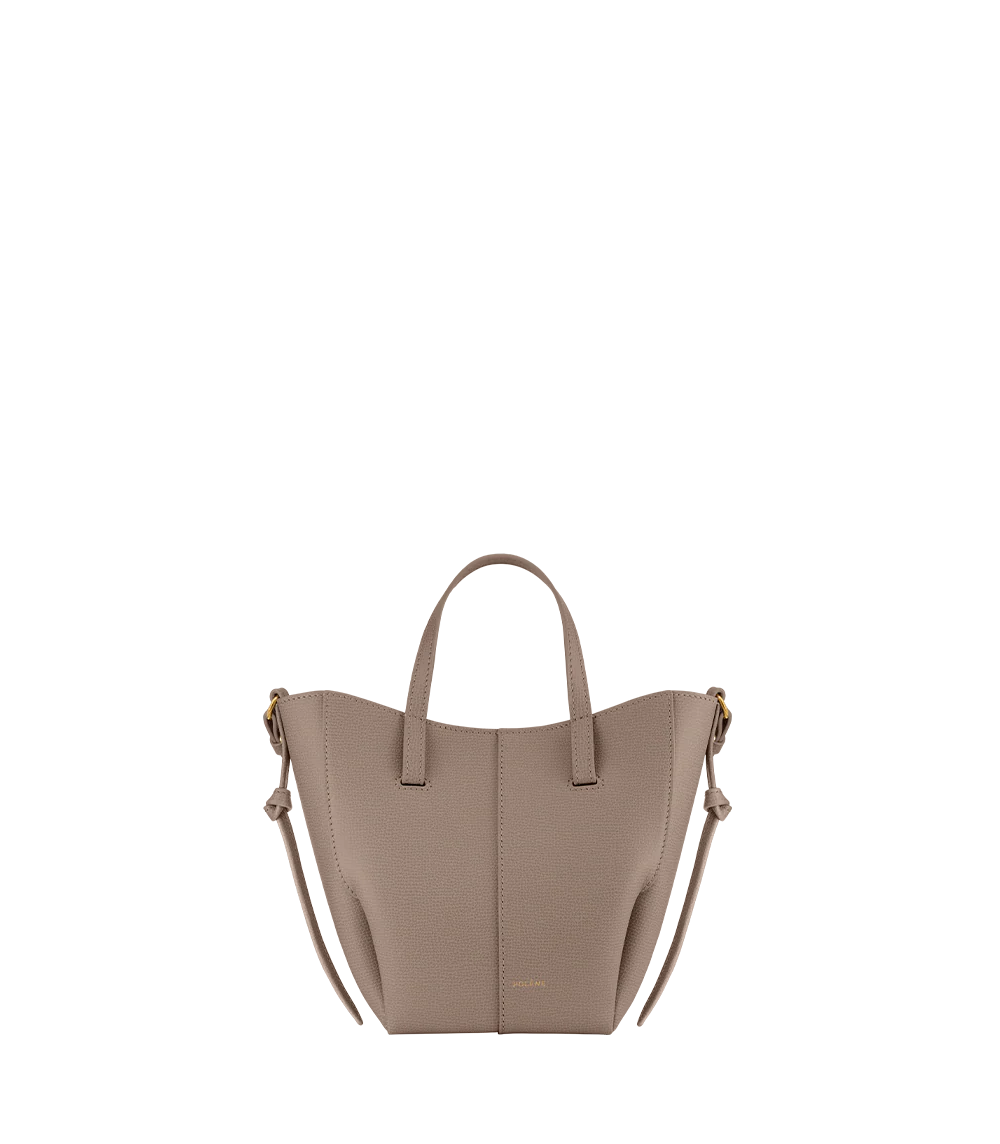 Cyme Tote Nano - Taupe Genarbtes Leder