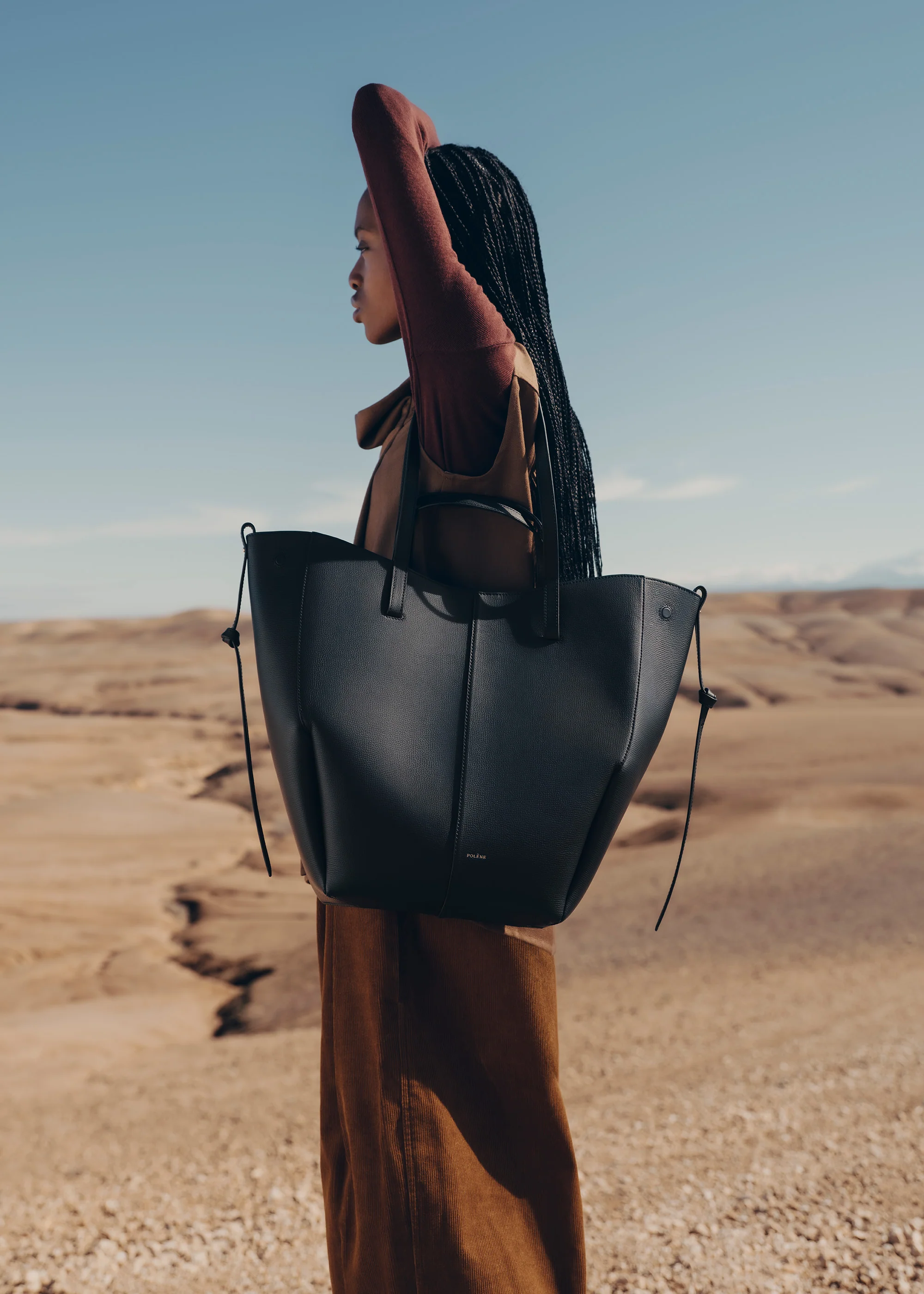 Cyme Tote - Schwarz Genarbtes Leder - Image 2
