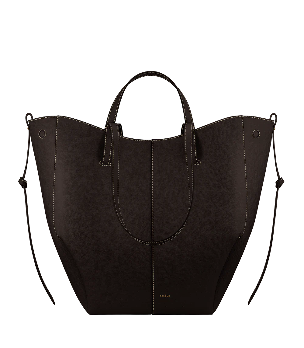 Cyme Tote - Ebenholz Genarbtes Leder