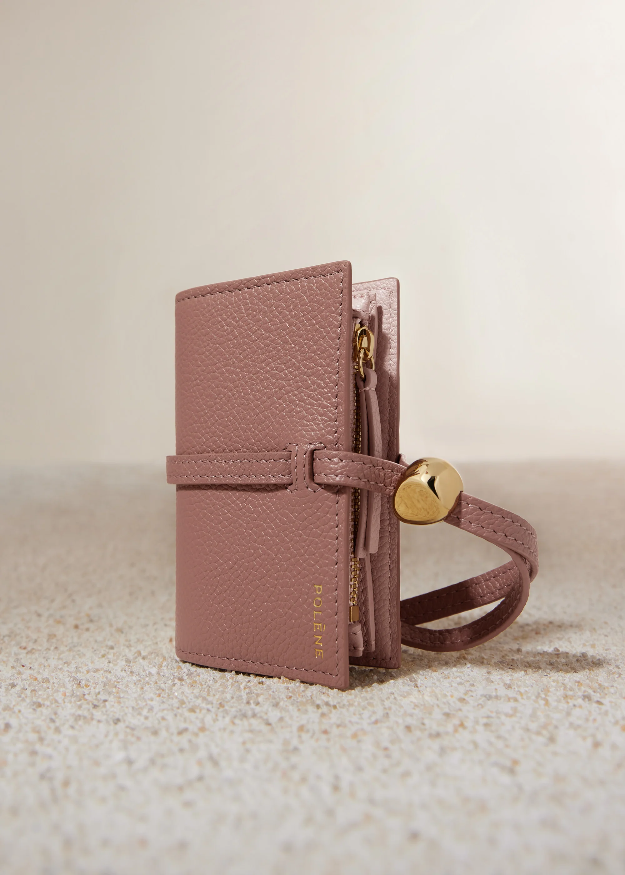 Kartenetuis Kayé - Duo Blush Genarbtes Leder - Image 2