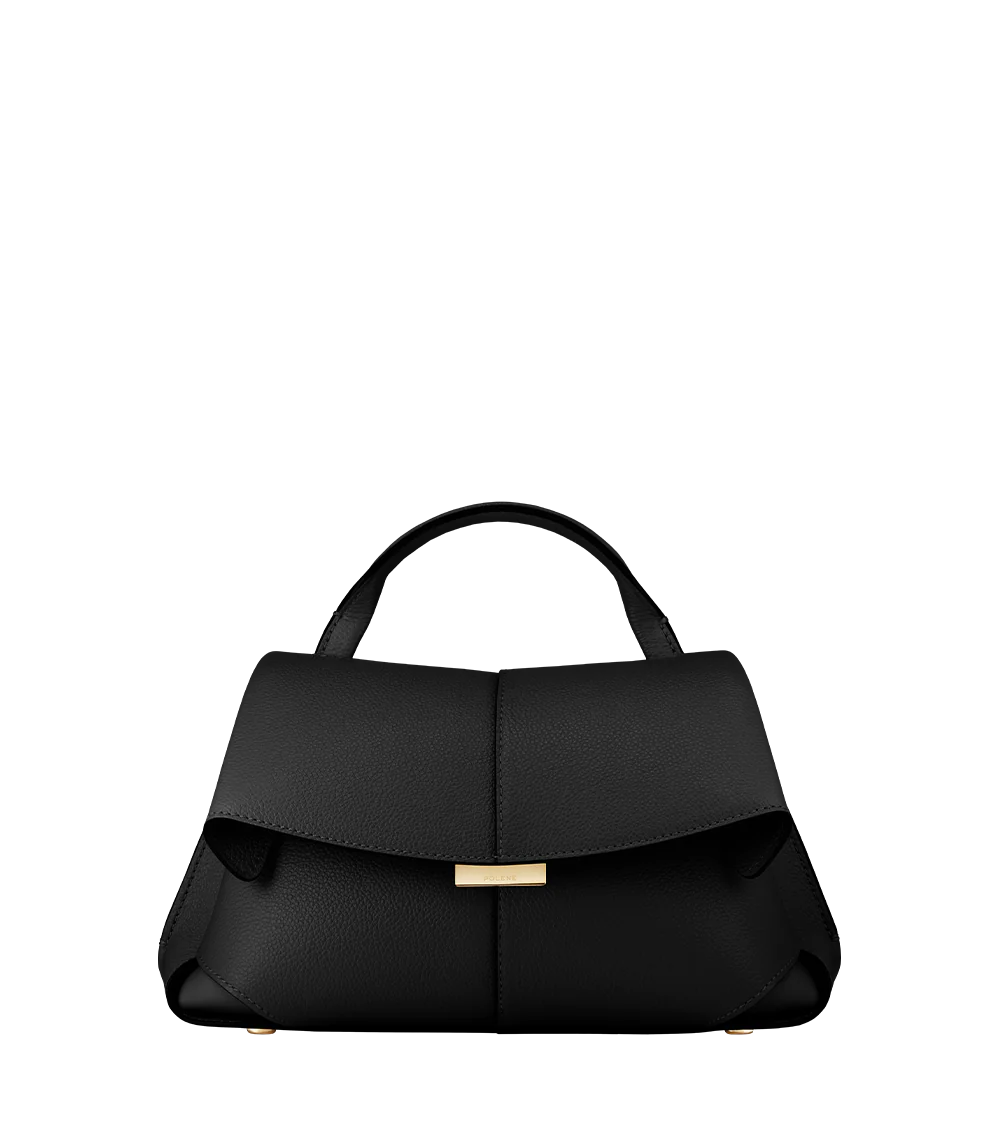 Mokki Mini - Schwarz Genarbtes Leder