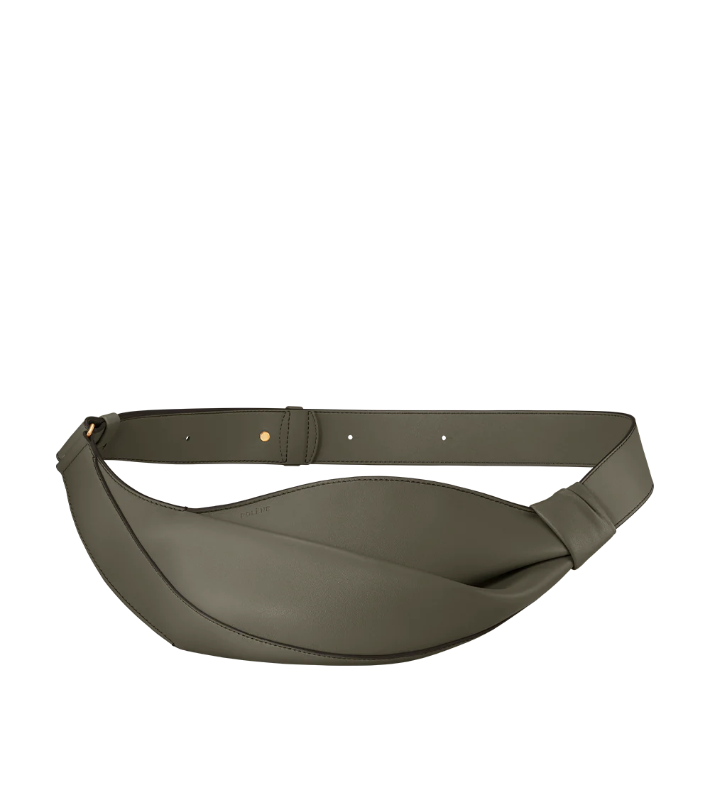 Neyu - Rauchgrün Glattes Leder